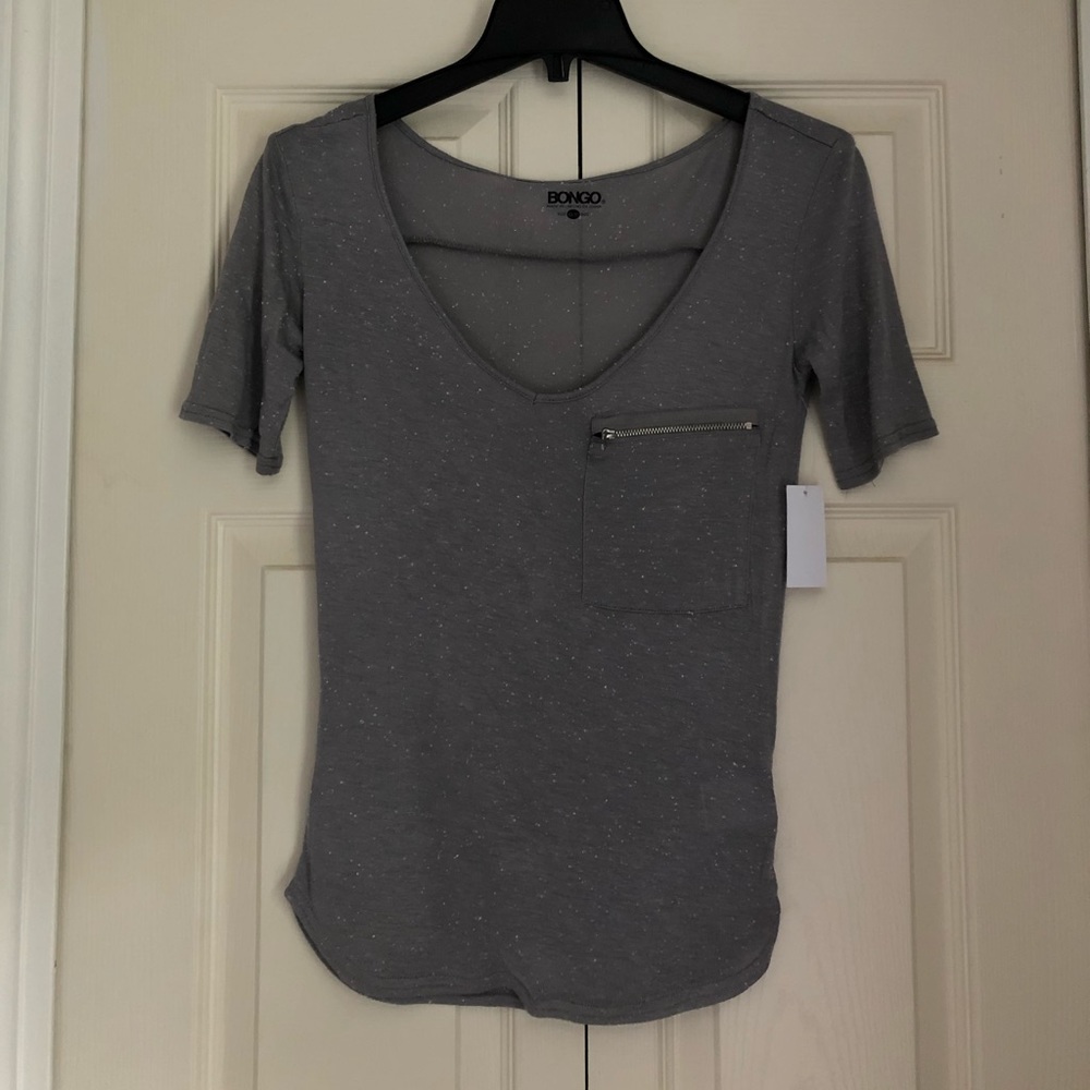 light gray v neck